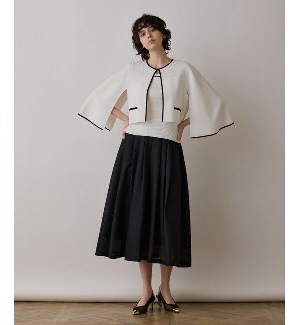 GRACE CONTINENTAL「バイカラースリットニットカーディガン」|カーディガン|