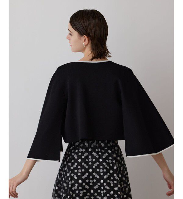 GRACE CONTINENTAL「バイカラースリットニットカーディガン」|カーディガン|