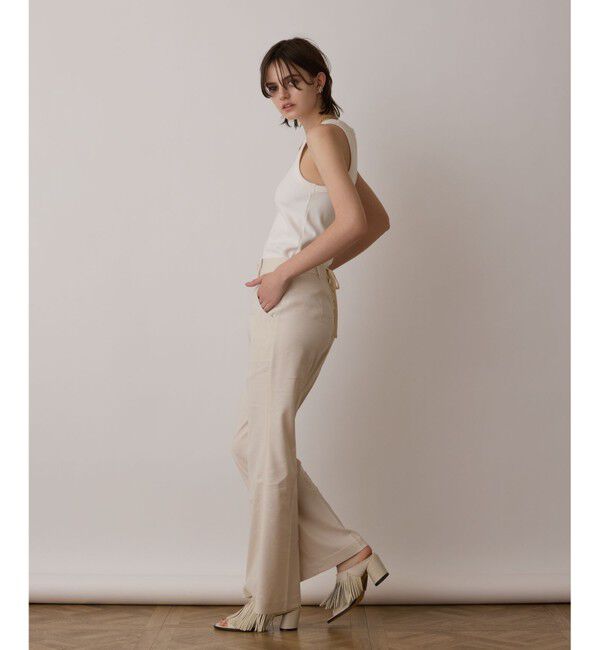 GRACE CONTINENTAL「リネンサテンフレアパンツ」|その他|