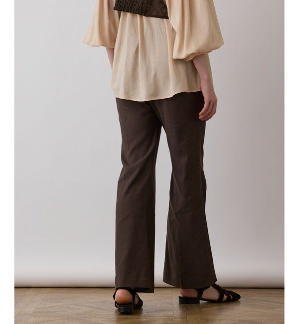 GRACE CONTINENTAL「リネンサテンフレアパンツ」|その他|