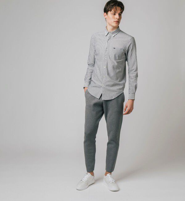 LACOSTE「クールマックスブレンド鹿の子地ストライプシャツ」|シャツ・ブラウス|