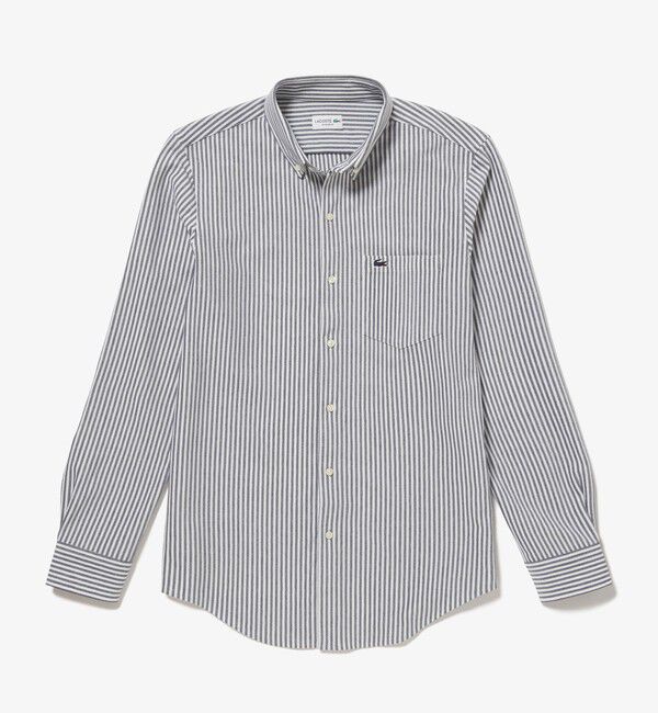 LACOSTE「クールマックスブレンド鹿の子地ストライプシャツ」|シャツ・ブラウス|