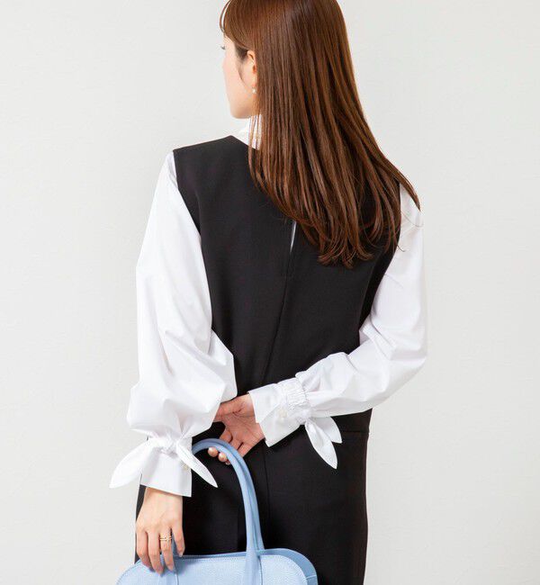 NOLLEY'S「ウォッシャブル袖リボン付きボリュームシャツ」|シャツ・ブラウス|