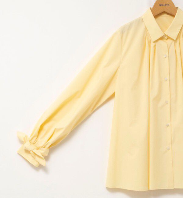 NOLLEY'S「ウォッシャブル袖リボン付きボリュームシャツ」|シャツ・ブラウス|