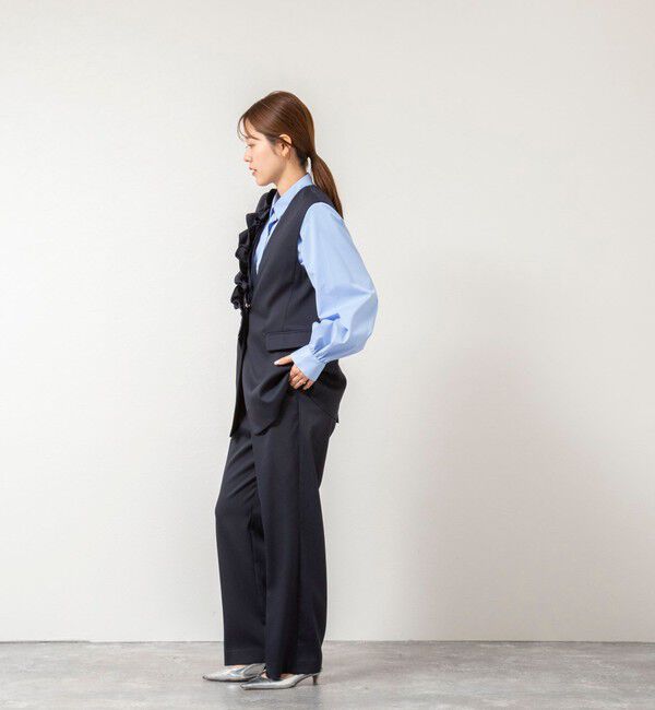 NOLLEY'S「ウォッシャブル袖リボン付きボリュームシャツ」|シャツ・ブラウス|