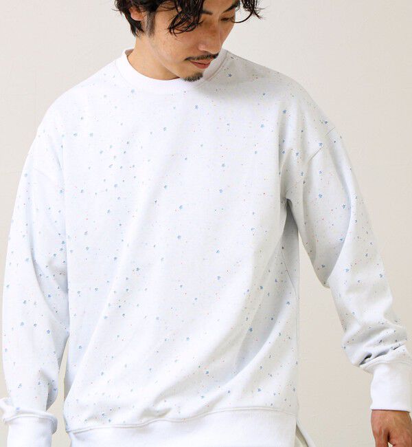 GLOSTER「星穴ネップボンディング クルーネックスウェット」|スウェット・ジャージ|オフホワイト