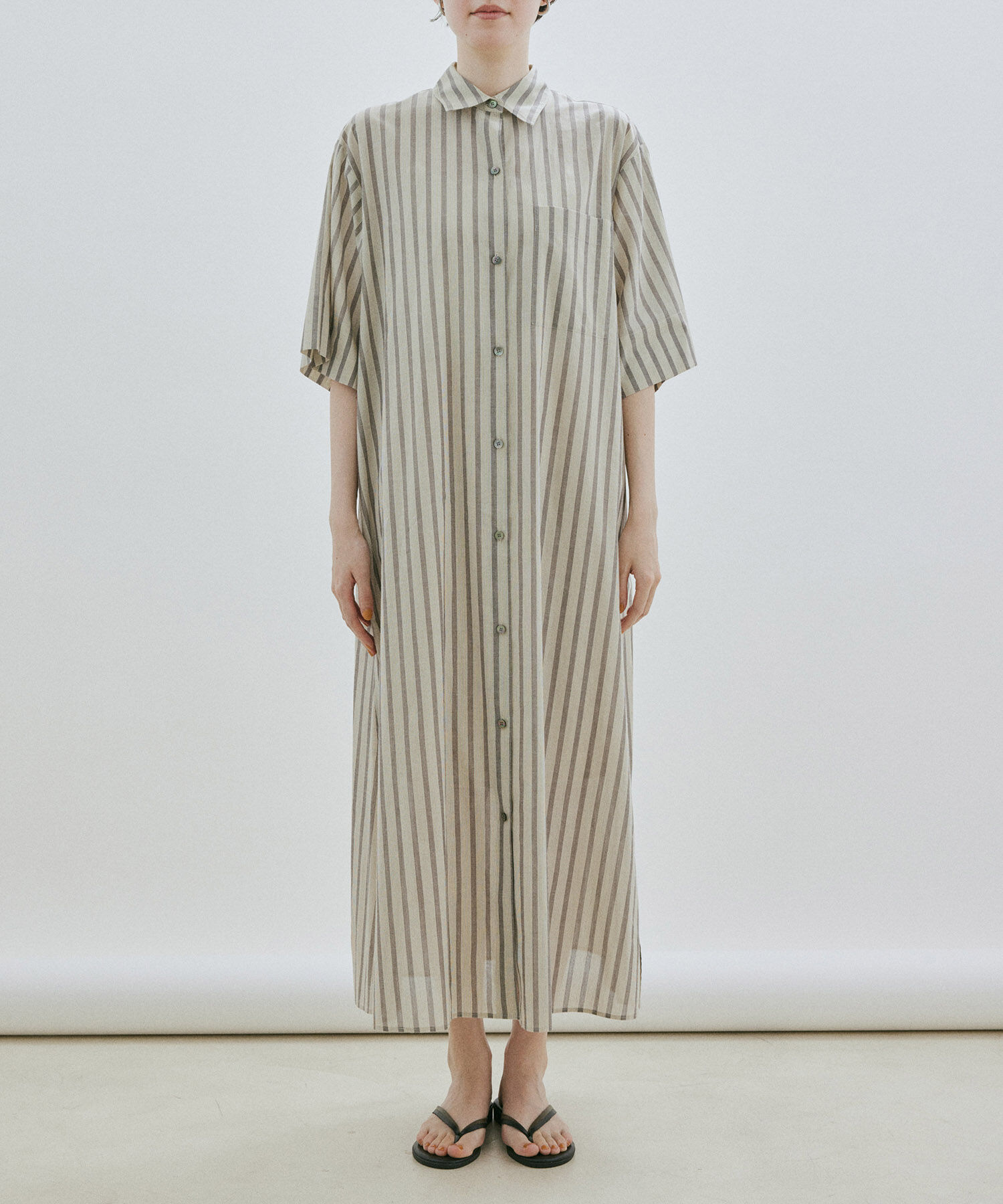 SALON adam et rope'「ワッシャーローンシャツワンピース / 無地・ストライプ」|その他|