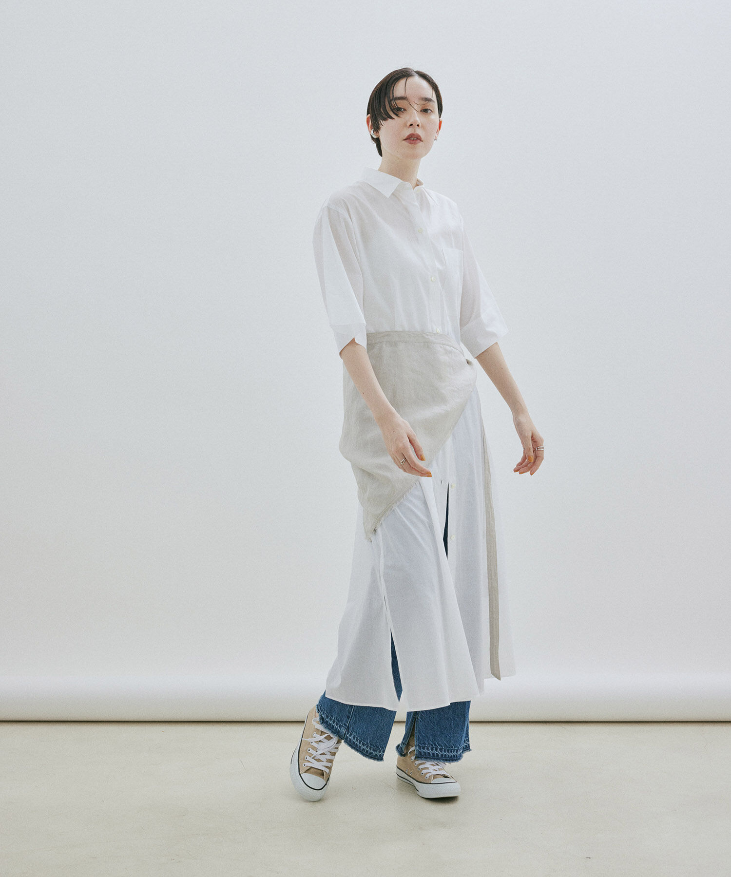 SALON adam et rope'「ワッシャーローンシャツワンピース / 無地・ストライプ」|その他|