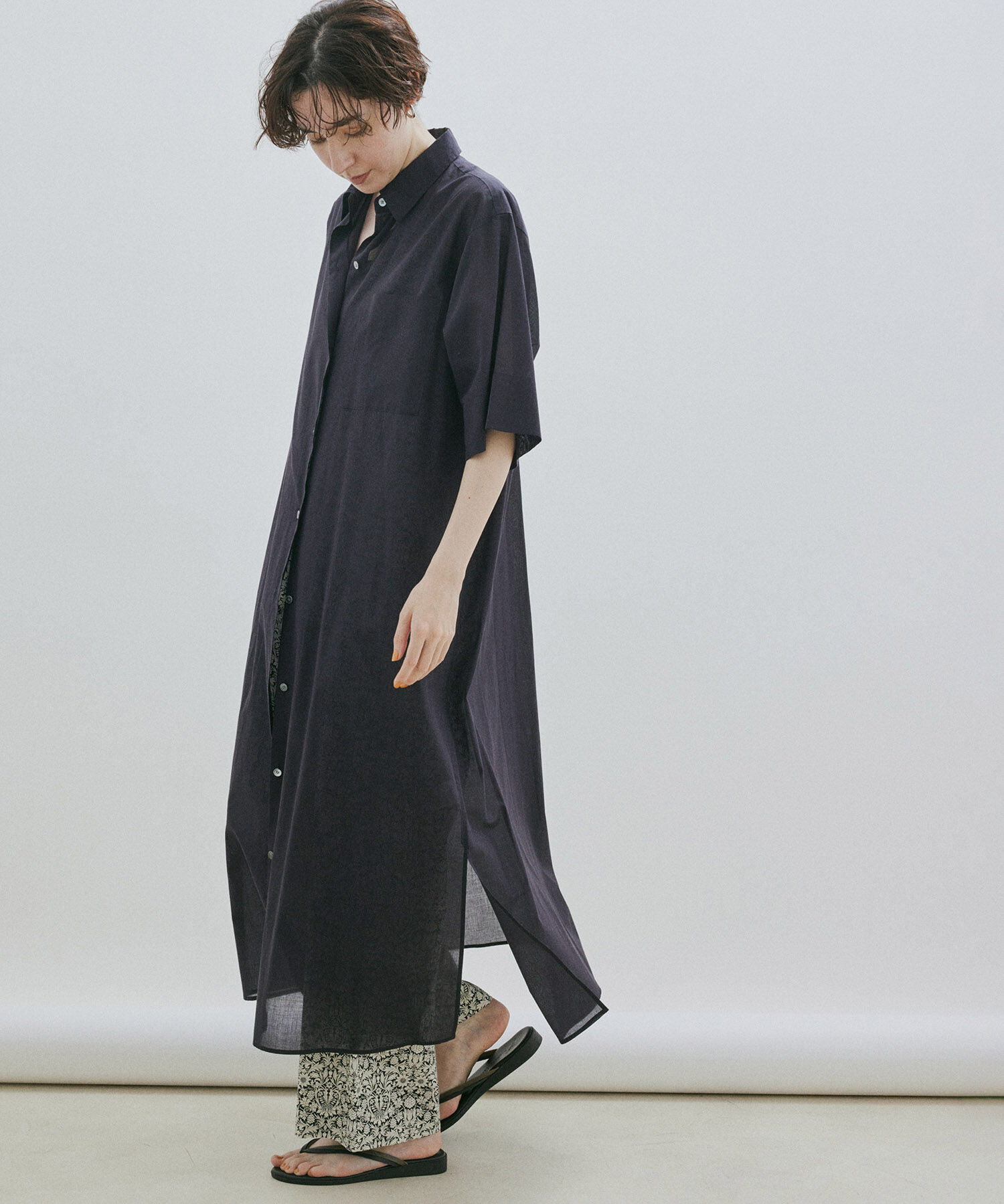 SALON adam et rope'「ワッシャーローンシャツワンピース / 無地・ストライプ」|その他|