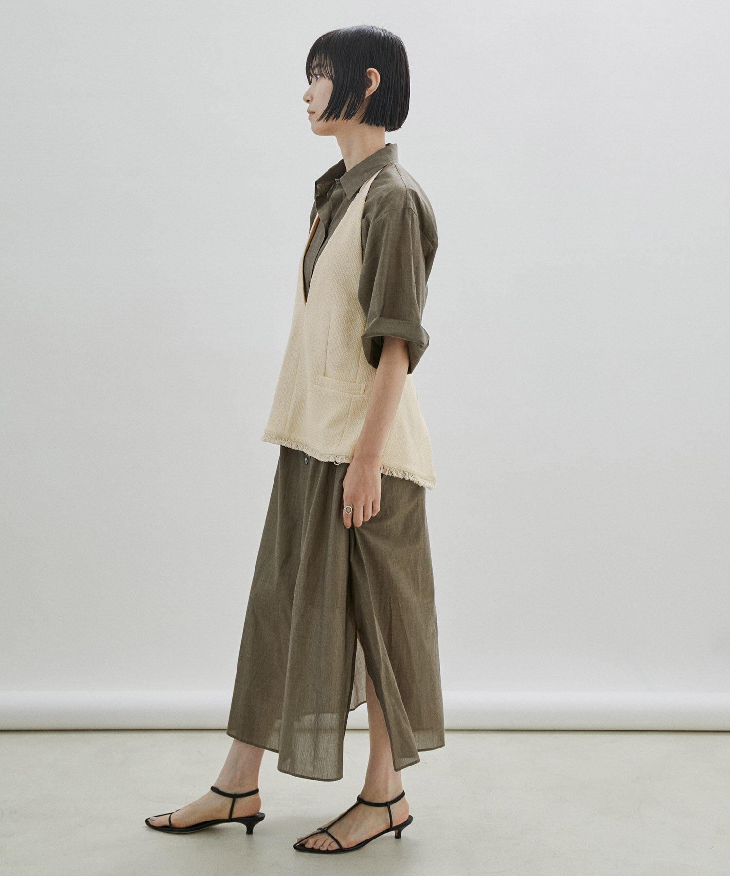 SALON adam et rope'「【サステナブル】ツイードジレ/ベスト」|ベスト・ジレ|