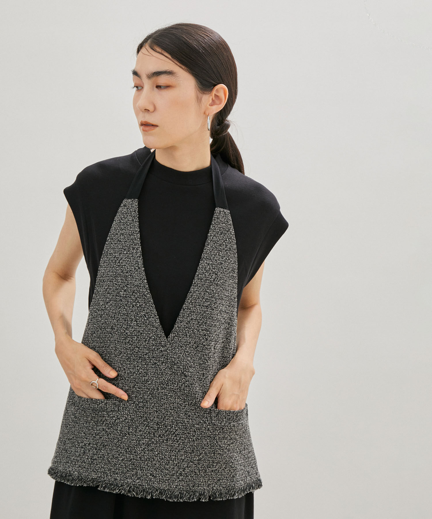 SALON adam et rope'「【サステナブル】ツイードジレ/ベスト」|ベスト・ジレ|
