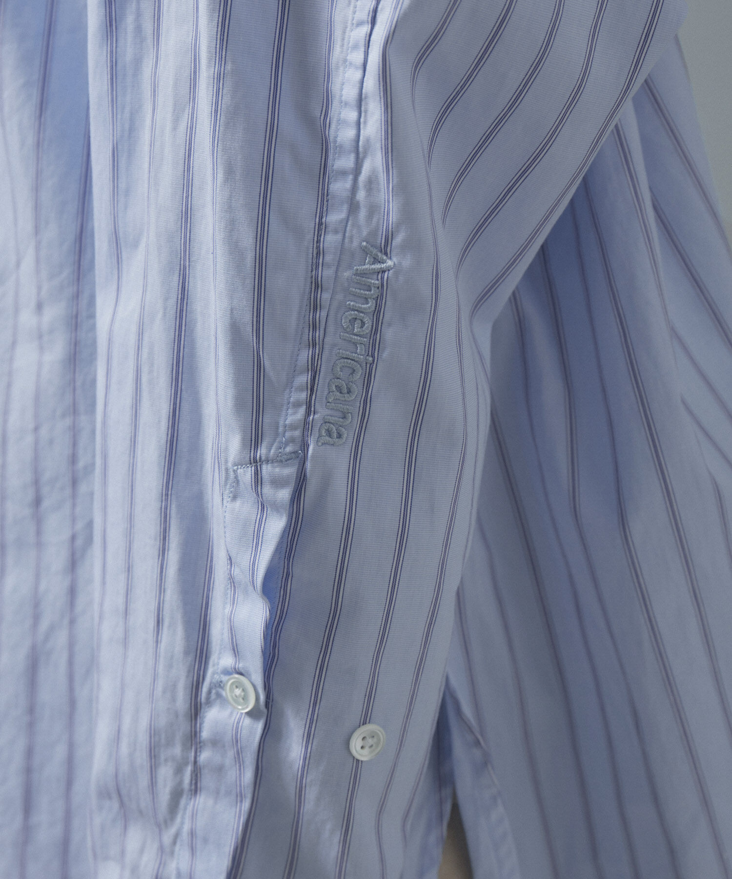 SALON adam et rope'「【Americana（アメリカーナ）】タイプライターロングシャツ/ストライプ」|シャツ・ブラウス|