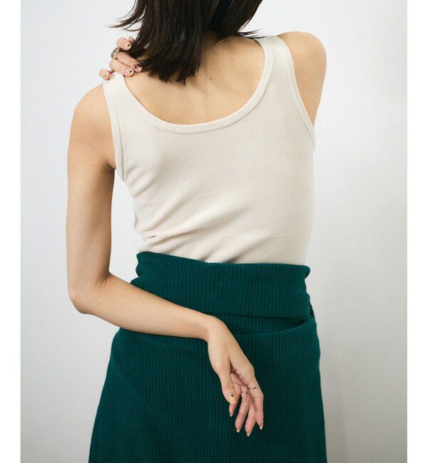 SALON adam et rope'「ブラパッド付タンクトップ-CreamyCotton /クリーミーコットン-」|タンクトップ|