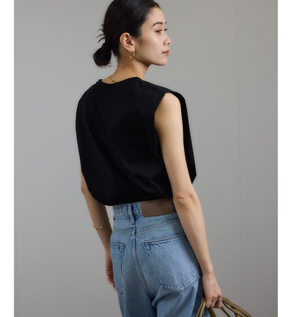 SALON adam et rope'「プリマベールショルダータックノースリーブプルオーバー［UVケア・洗える］」|Tシャツ・カットソー|