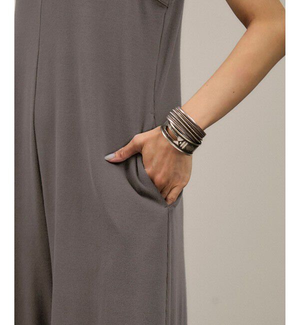 SALON adam et rope'「【WEB限定】ストレッチベアテレコオールインワン」|オールインワン|