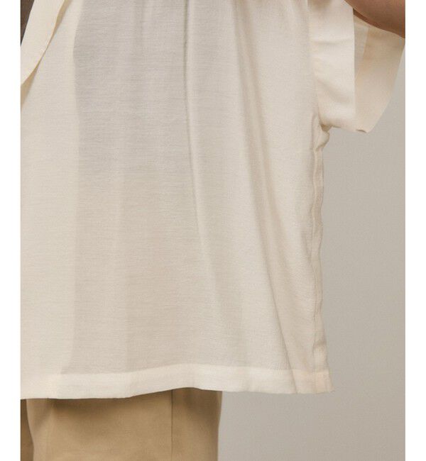 SALON adam et rope'「【WEB限定】シアーエアリージャケットライクブラウス［洗える］」|シャツ・ブラウス|