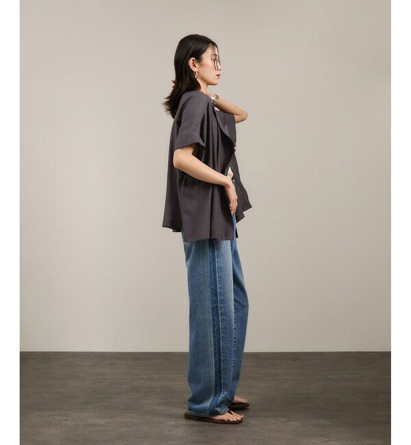 SALON adam et rope'「【WEB限定】シアーエアリージャケットライクブラウス［洗える］」|シャツ・ブラウス|