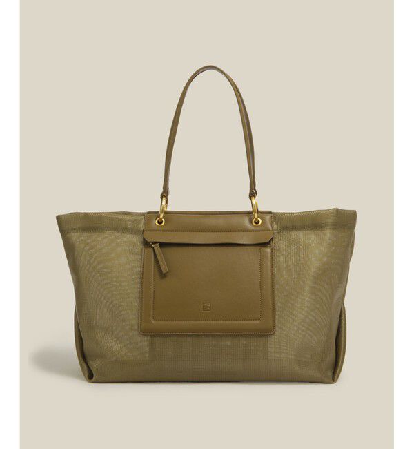 ROPE「【A4対応】チュールメッシュダブルハンドルトートバッグ」|トートバッグ|