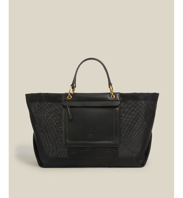 ROPE「【A4対応】チュールメッシュダブルハンドルトートバッグ」|トートバッグ|