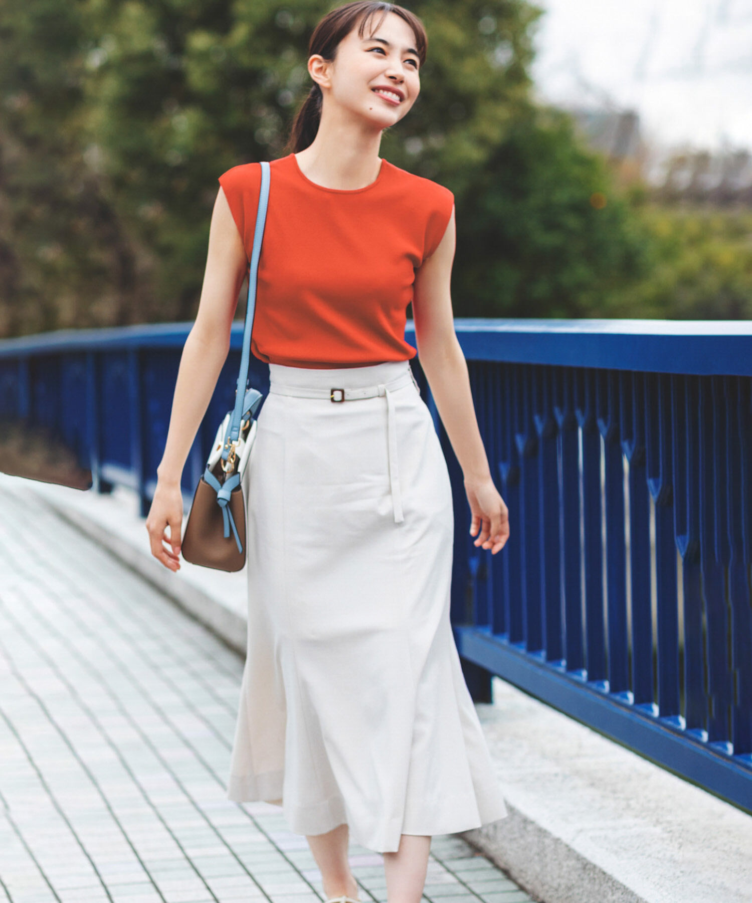 VIS「【新色】【接触冷感・洗える】美easy細ベルトマーメイドスカート」|スカート|