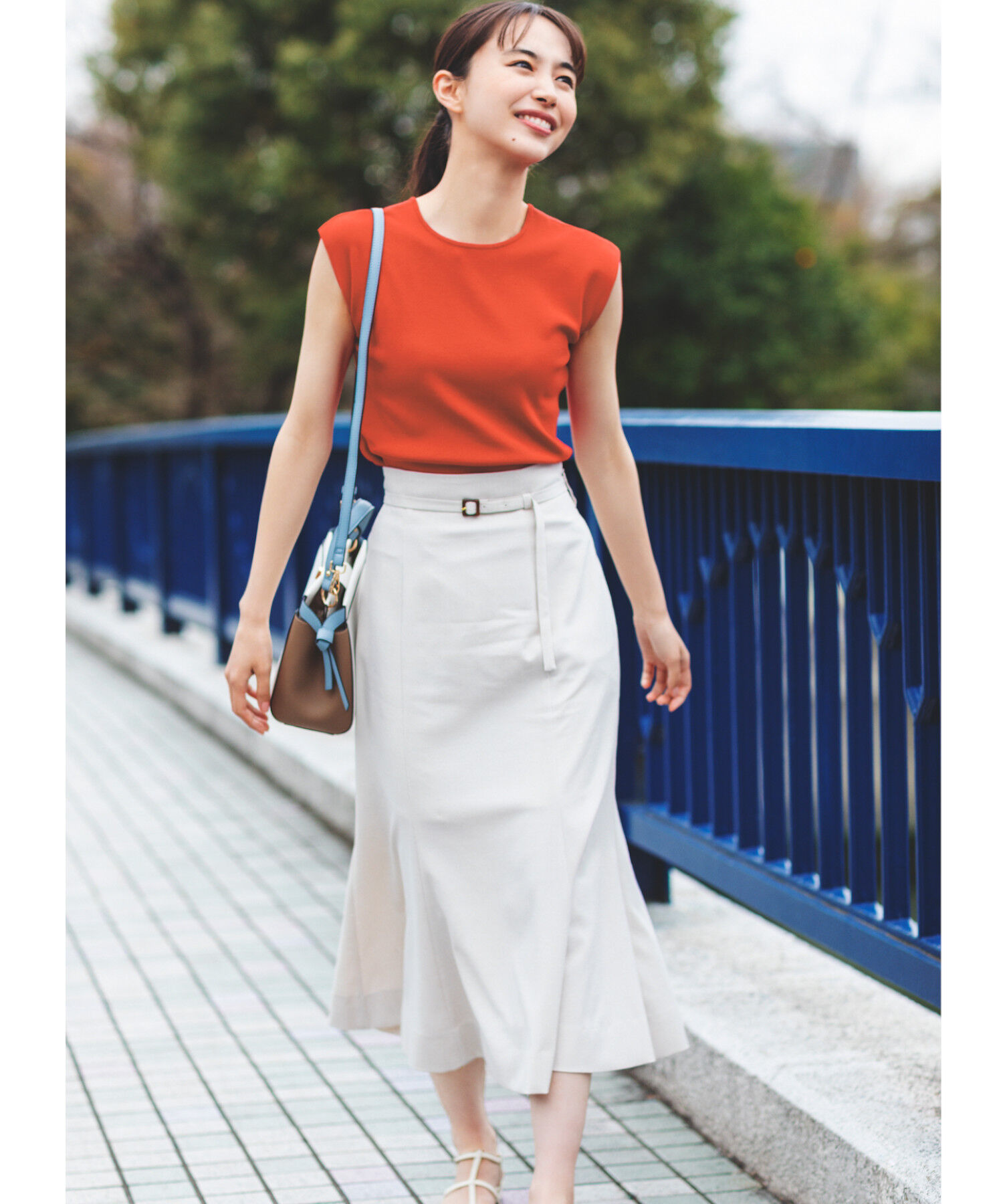 VIS「【新色】【接触冷感・洗える】美easy細ベルトマーメイドスカート」|スカート|