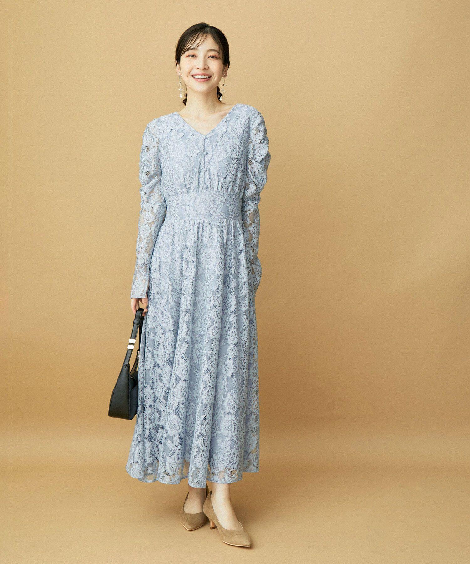 VIS「【VIS DRESS】総レースバックオープンワンピース」|ワンピース|