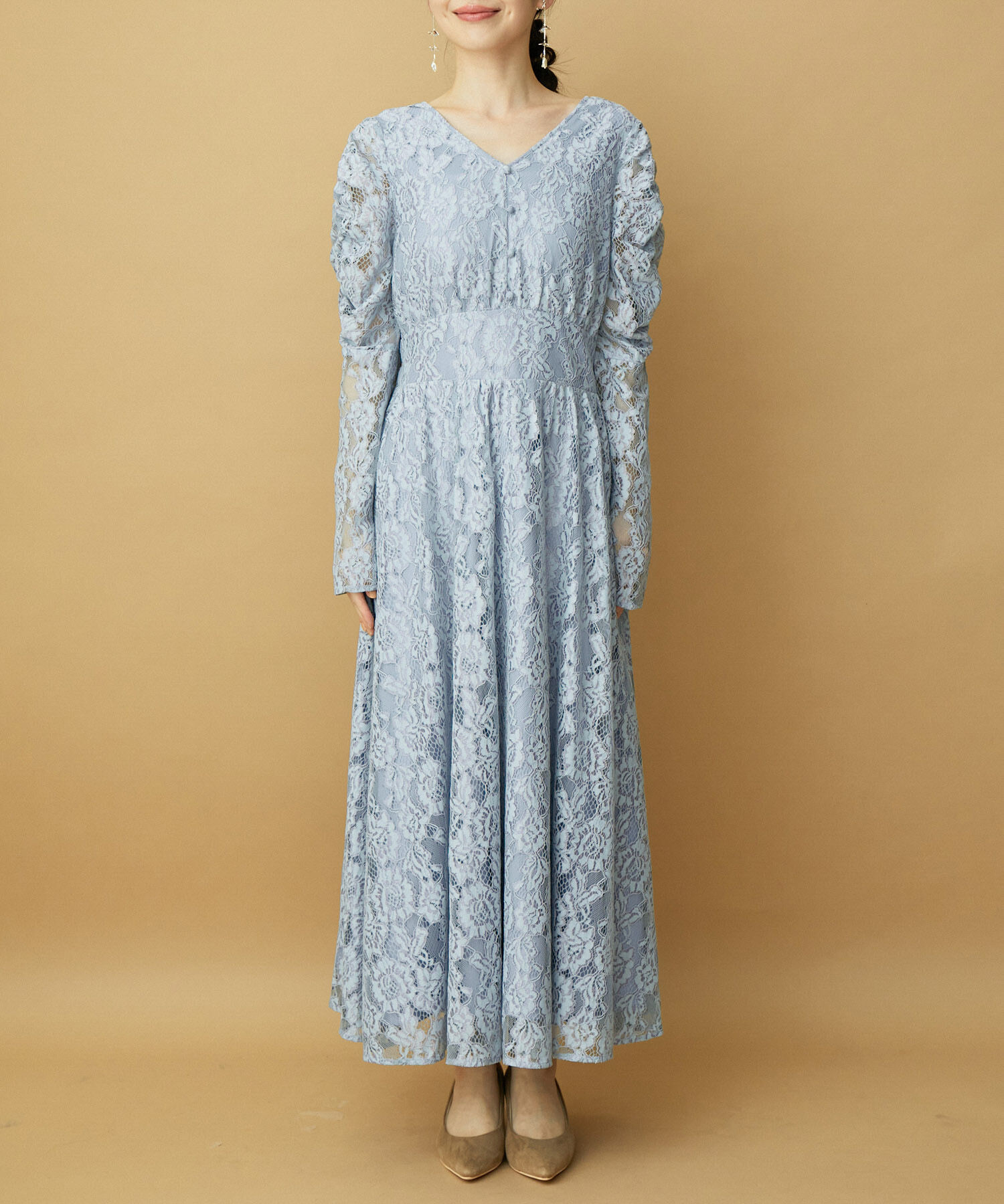 VIS「【VIS DRESS】総レースバックオープンワンピース」|ワンピース|