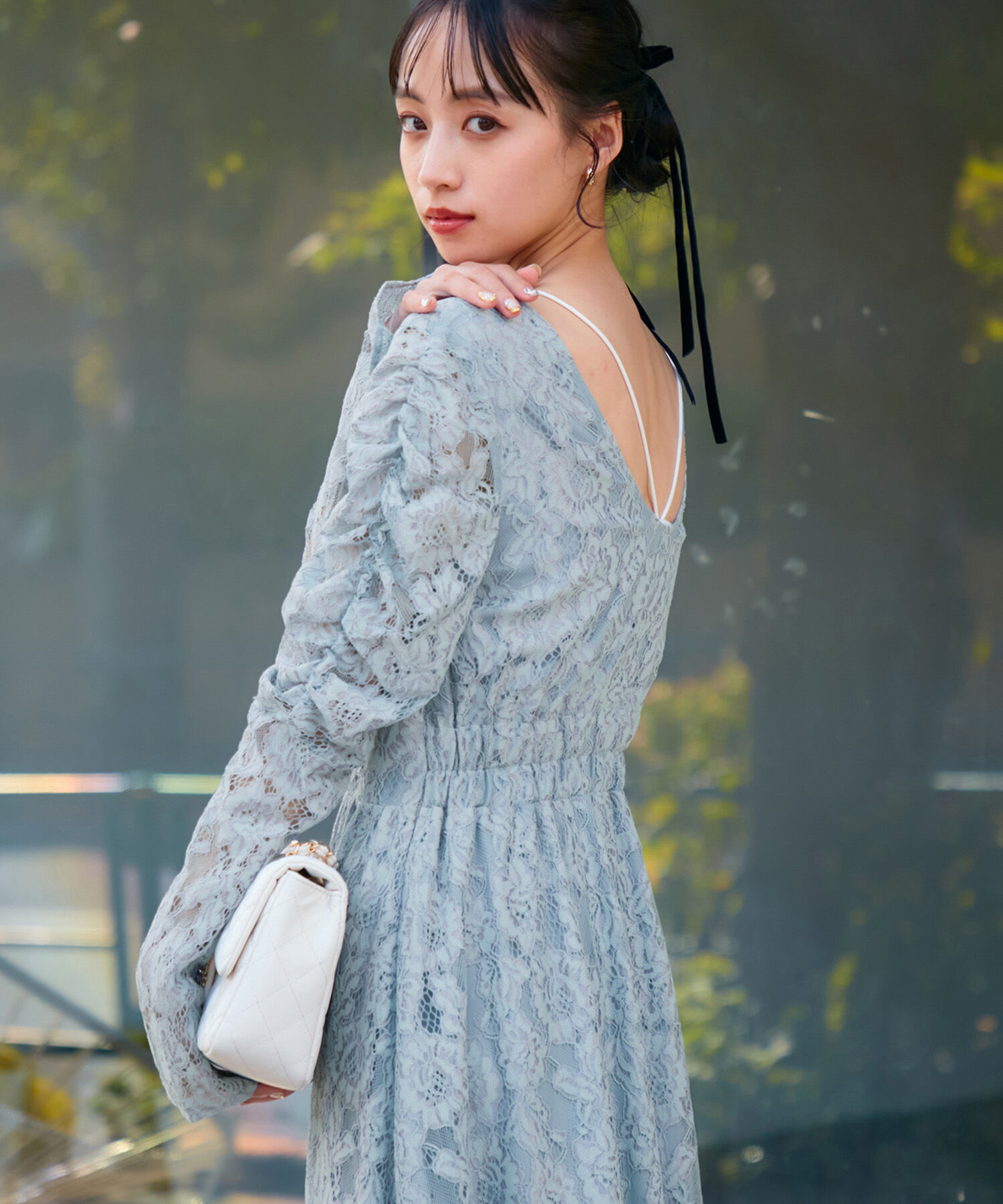 VIS「【VIS DRESS】総レースバックオープンワンピース」|ワンピース|