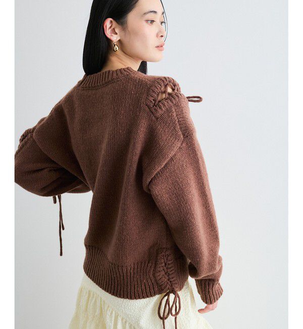 VIS「レースアップリボンニット【WEB・アウトレット限定】」|ニット・セーター|