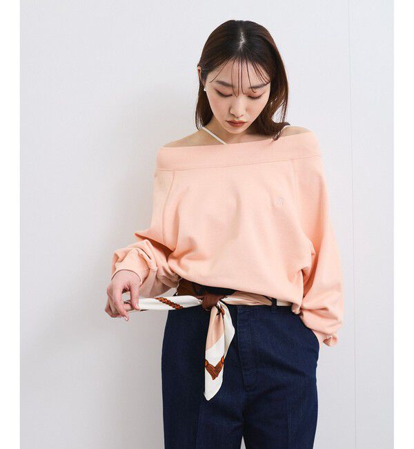VIS「【2WAY】ワンオフショルダー胸刺繍スウェットプルオーバー」|スウェット・ジャージ|