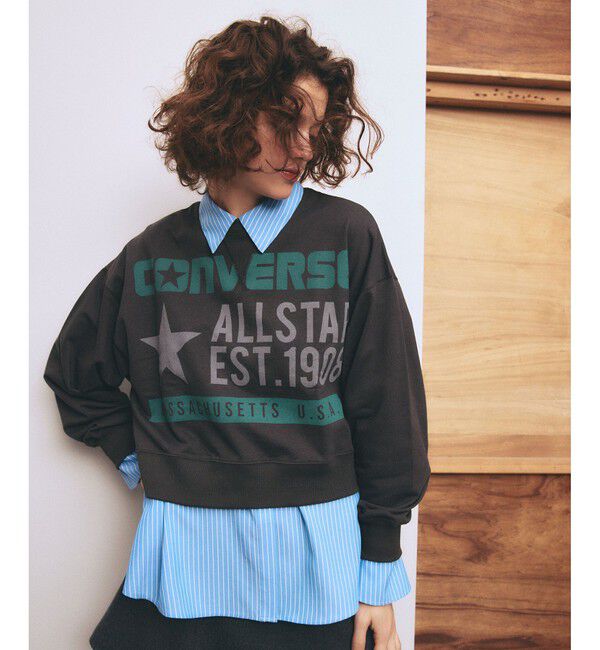 VIS「【CONVERSE】ビッグロゴスウェット」|Tシャツ・カットソー|チャコール