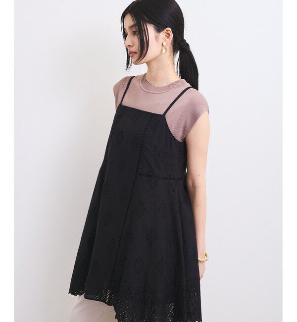 VIS「カットワークレースキャミミニワンピース」|ワンピース|