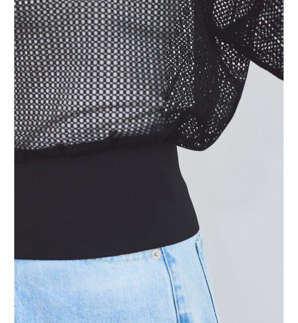 VIS「【WEB限定】ジップアップメッシュブルゾン/カーディガン」|カーディガン|