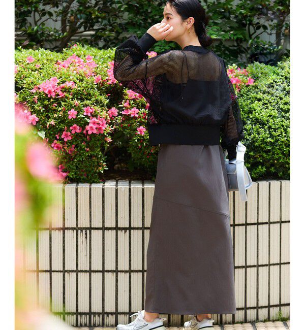 VIS「【WEB限定】ジップアップメッシュブルゾン/カーディガン」|カーディガン|