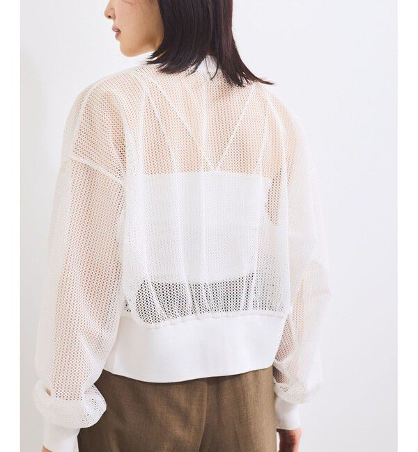 VIS「【WEB限定】ジップアップメッシュブルゾン/カーディガン」|カーディガン|