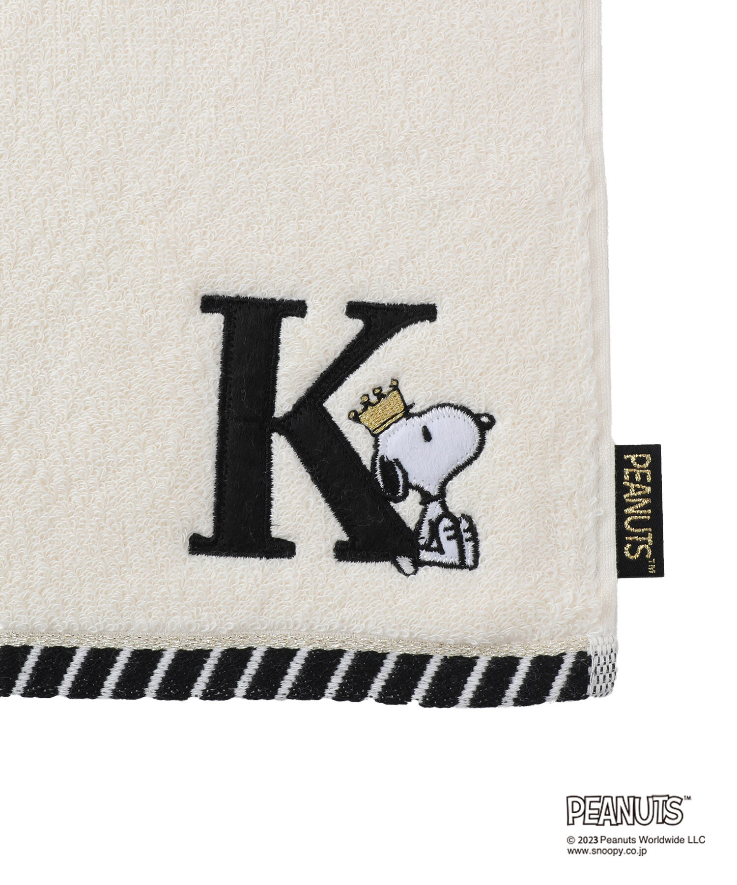 ROPE PICNIC PASSAGE「【PEANUTS】スヌーピーふわふわイニシャルミニタオル」|ハンカチ|