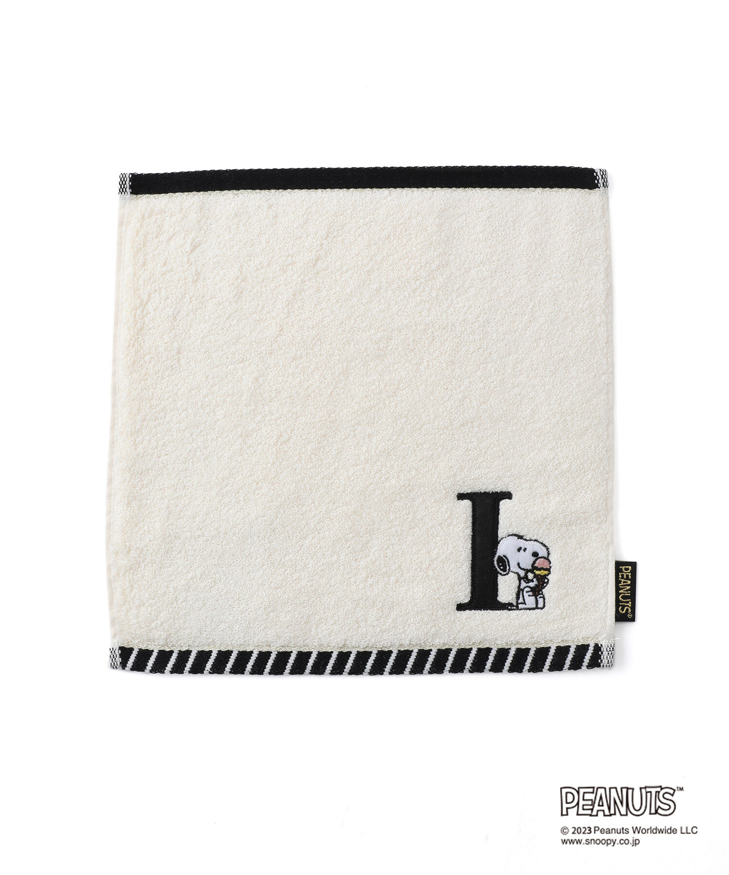 ROPE PICNIC PASSAGE「【PEANUTS】スヌーピーふわふわイニシャルミニタオル」|ハンカチ|キナリ系(19)
