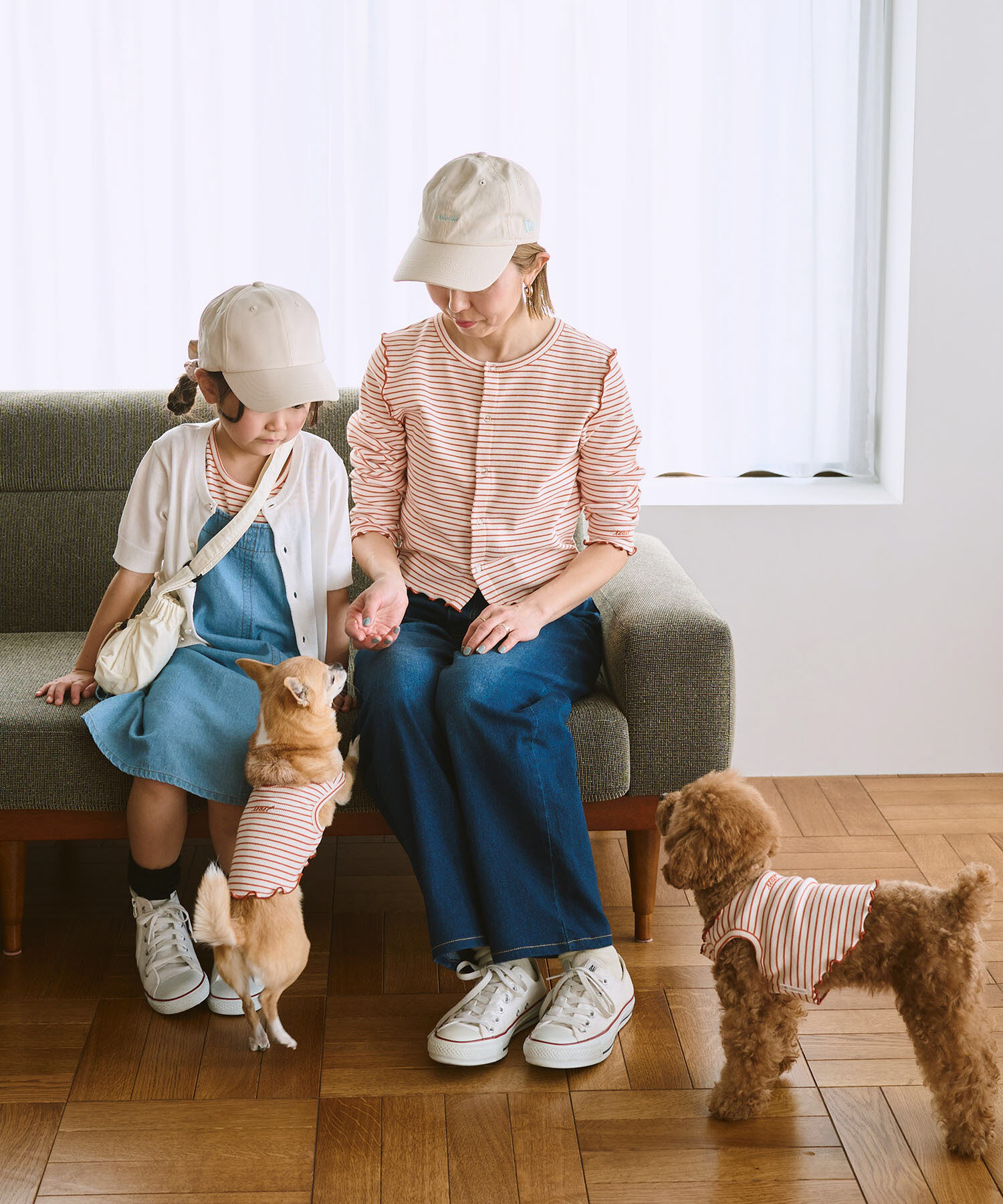 ROPE PICNIC PASSAGE「【DOG】マルチメロウボーダートップス/リンクコーデ」|その他|