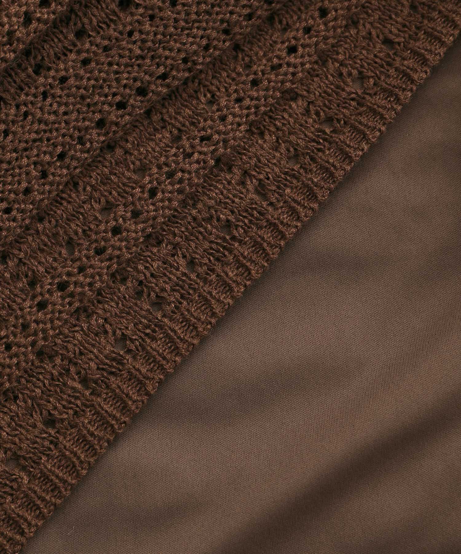 Rope&rsquo;Picnic「セットアップ対応/透かし編みテープヤーンIラインニットスカート」|スカート|