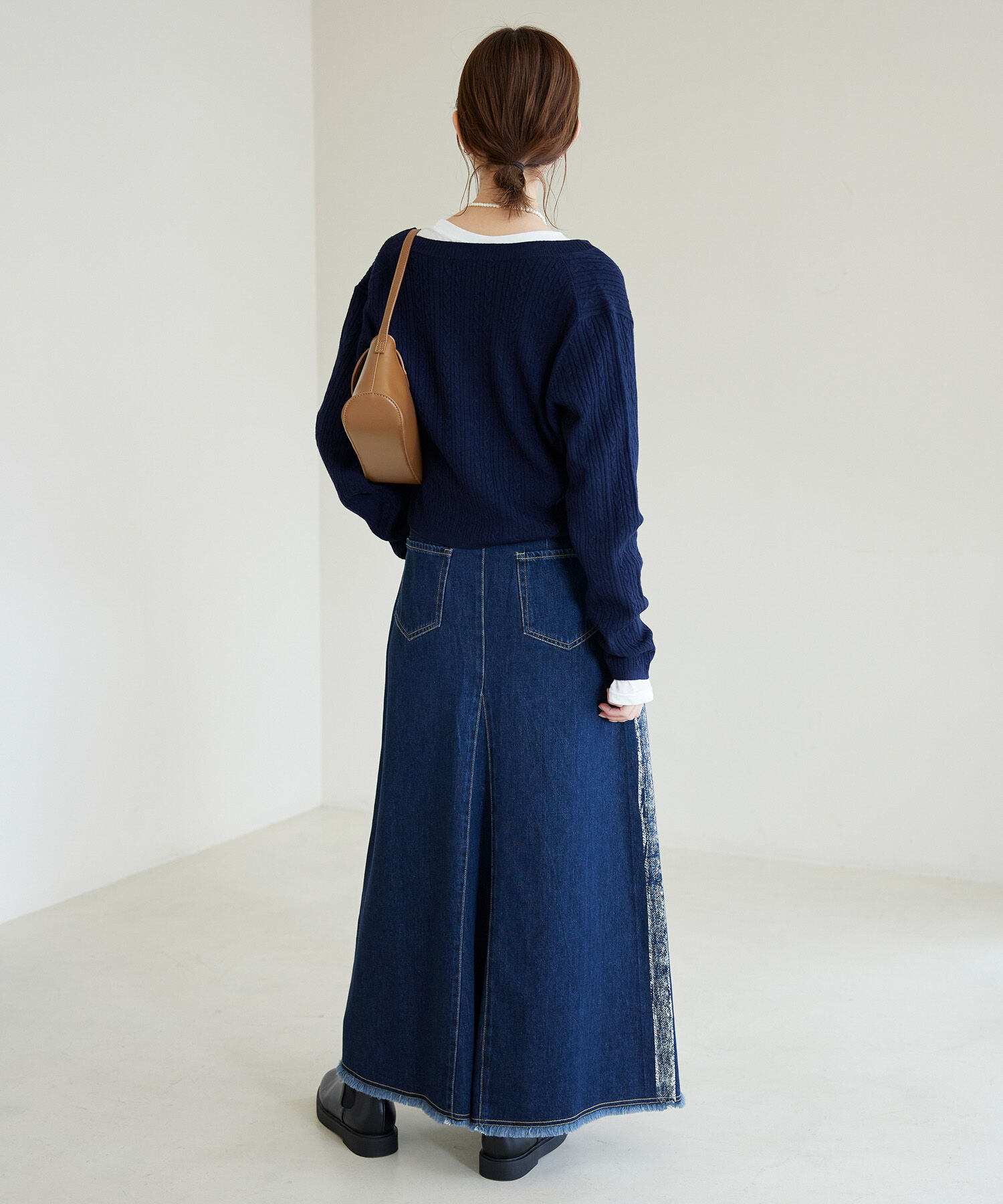 Rope&rsquo;Picnic「ケーブル編みショート丈ニットカーディガン」|カーディガン|