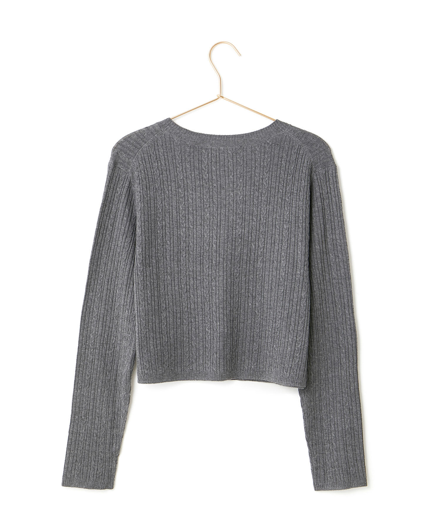 Rope&rsquo;Picnic「ケーブル編みショート丈ニットカーディガン」|カーディガン|