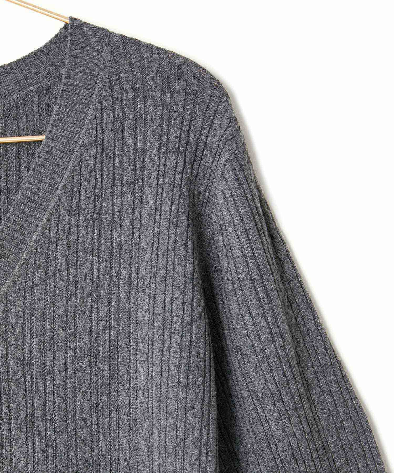 Rope&rsquo;Picnic「ケーブル編みショート丈ニットカーディガン」|カーディガン|