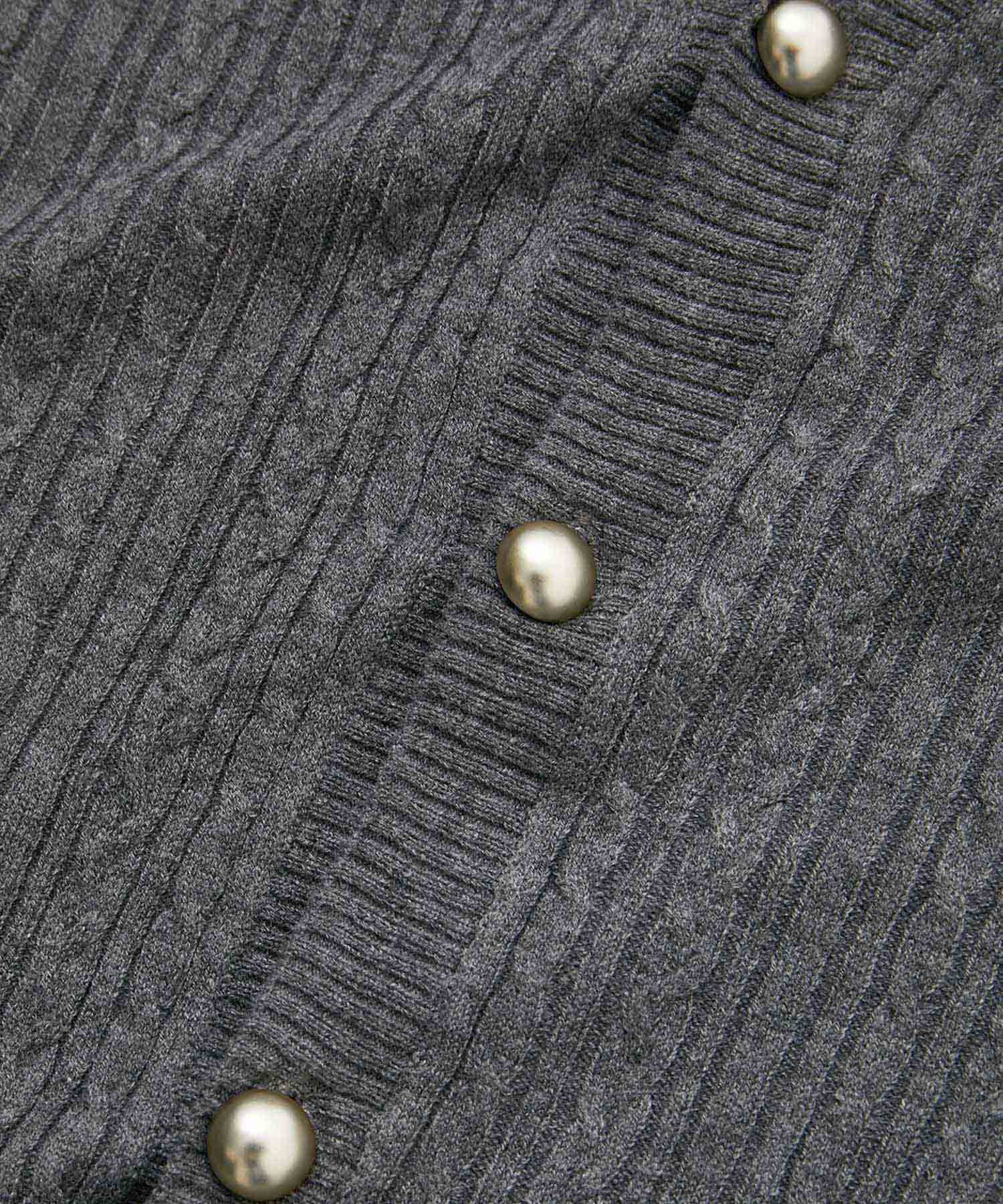 Rope&rsquo;Picnic「ケーブル編みショート丈ニットカーディガン」|カーディガン|