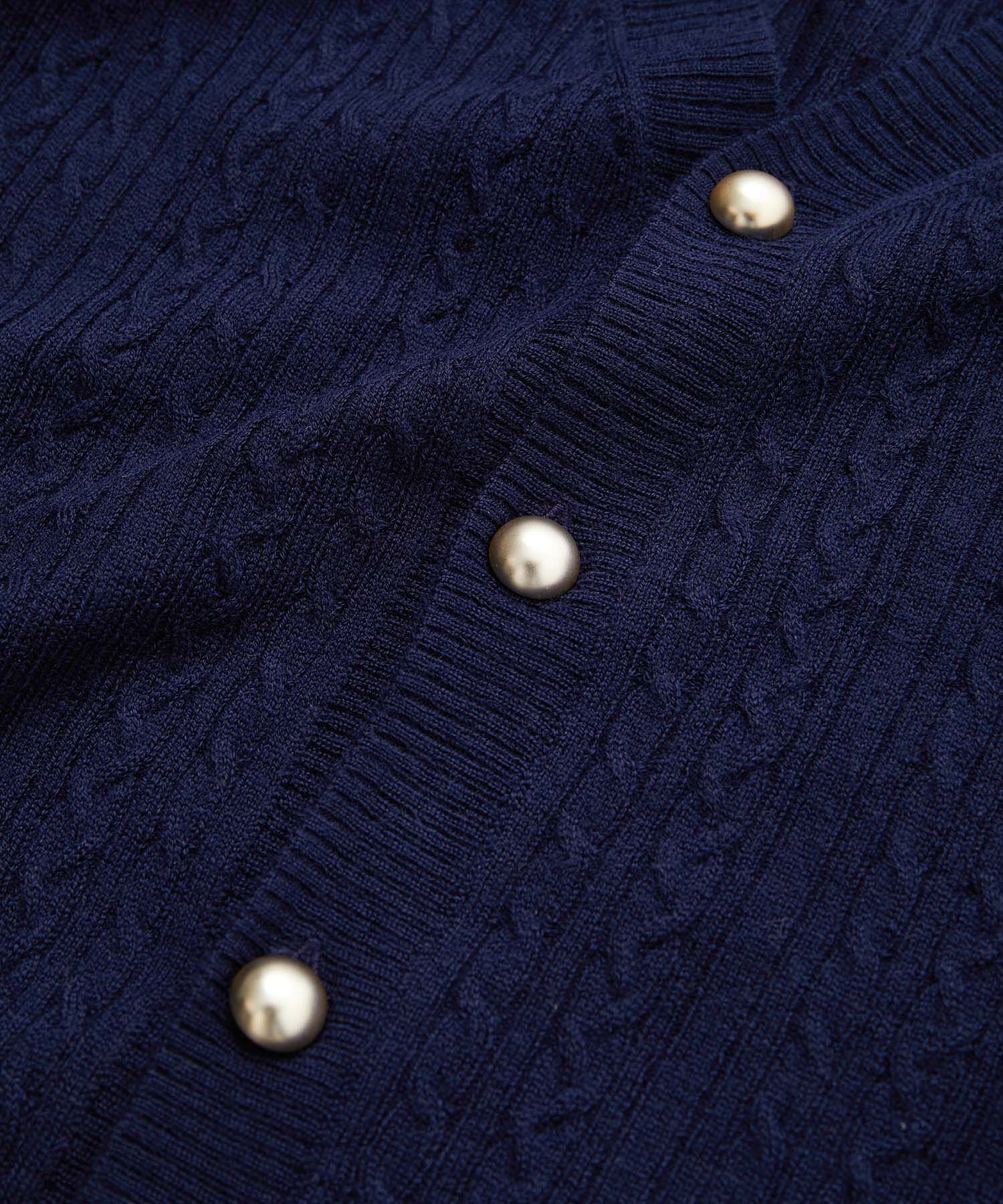 Rope&rsquo;Picnic「ケーブル編みショート丈ニットカーディガン」|カーディガン|