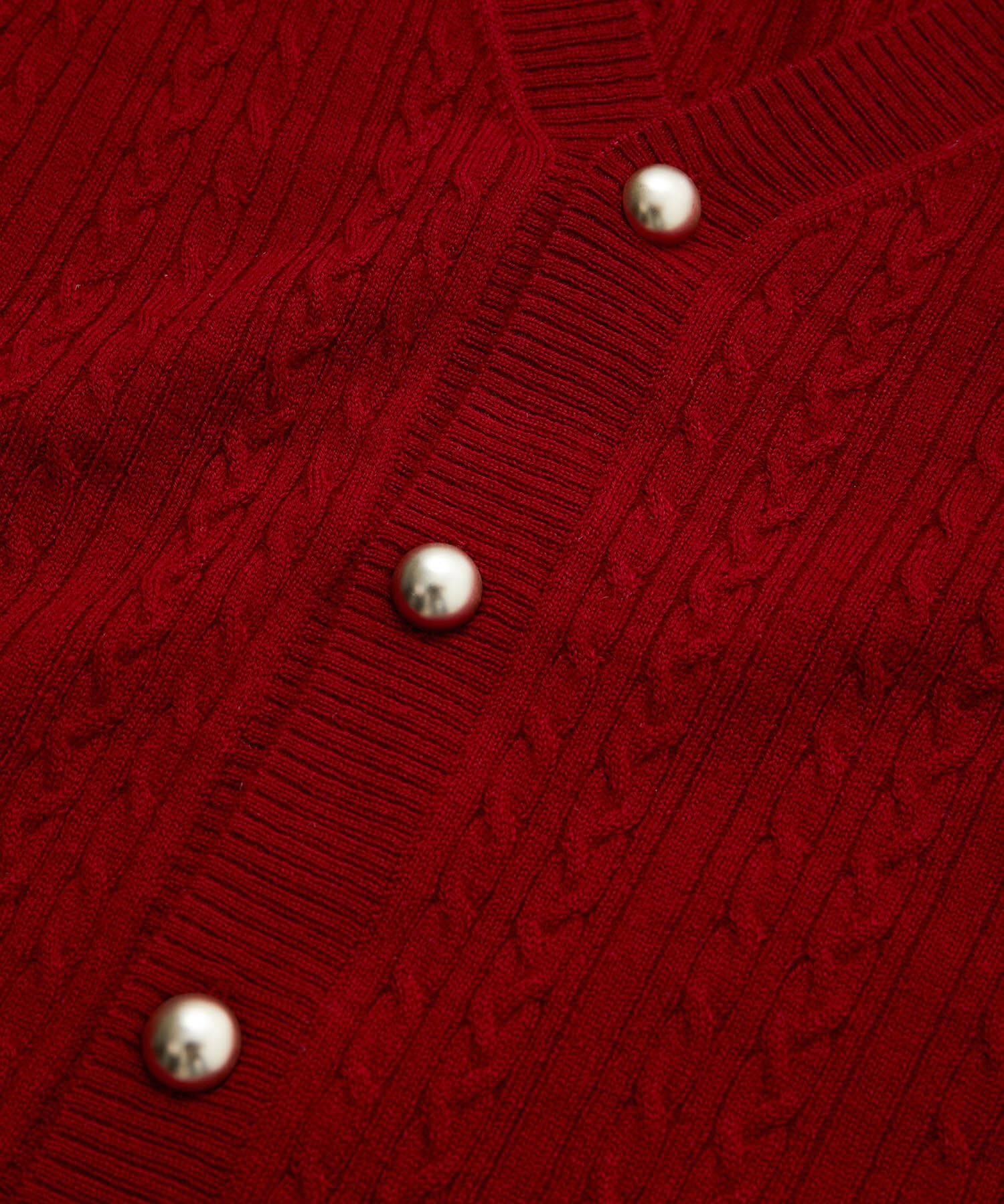 Rope&rsquo;Picnic「ケーブル編みショート丈ニットカーディガン」|カーディガン|