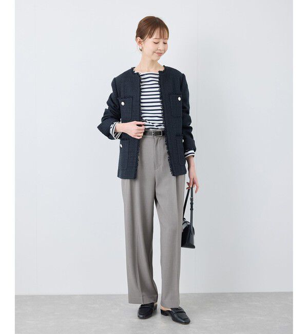 Rope&rsquo;Picnic「クリアツイルワイドパンツ/セレモニー・セットアップ対応」|チノ|