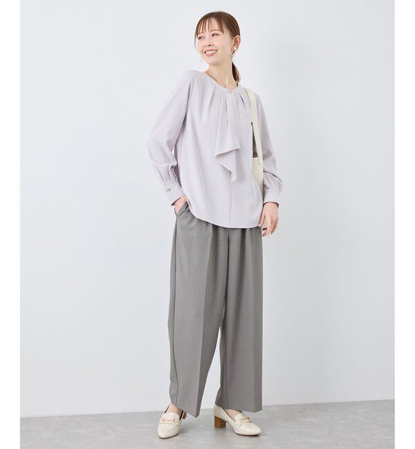 Rope&rsquo;Picnic「クリアツイルワイドパンツ/セレモニー・セットアップ対応」|チノ|