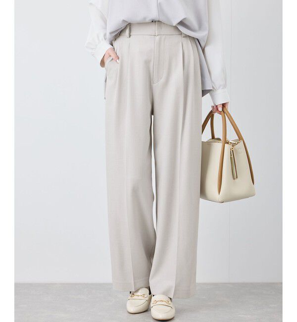 Rope&rsquo;Picnic「クリアツイルワイドパンツ/セレモニー・セットアップ対応」|チノ|