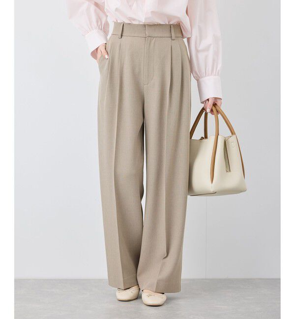 Rope&rsquo;Picnic「クリアツイルワイドパンツ/セレモニー・セットアップ対応」|チノ|