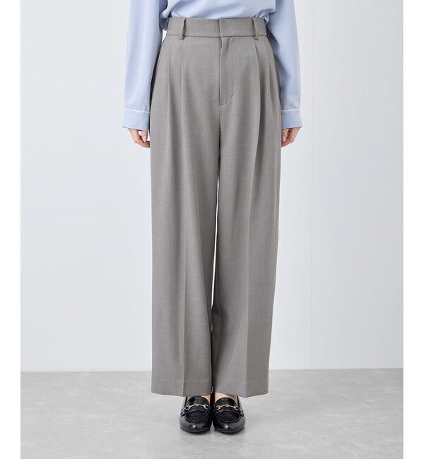 Rope&rsquo;Picnic「クリアツイルワイドパンツ/セレモニー・セットアップ対応」|チノ|